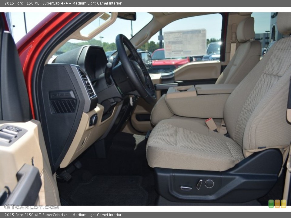 Medium Light Camel Interior Photo for the 2015 Ford F150 XLT SuperCab 4x4 #105162219