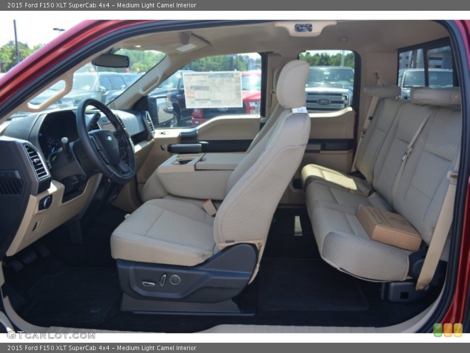 Medium Light Camel Interior Rear Seat for the 2015 Ford F150 XLT SuperCab 4x4 #105162237