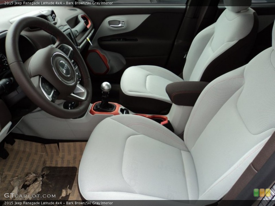 Bark Brown/Ski Gray Interior Front Seat for the 2015 Jeep Renegade Latitude 4x4 #105162843