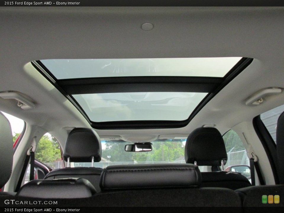 Ebony Interior Sunroof for the 2015 Ford Edge Sport AWD #105167265