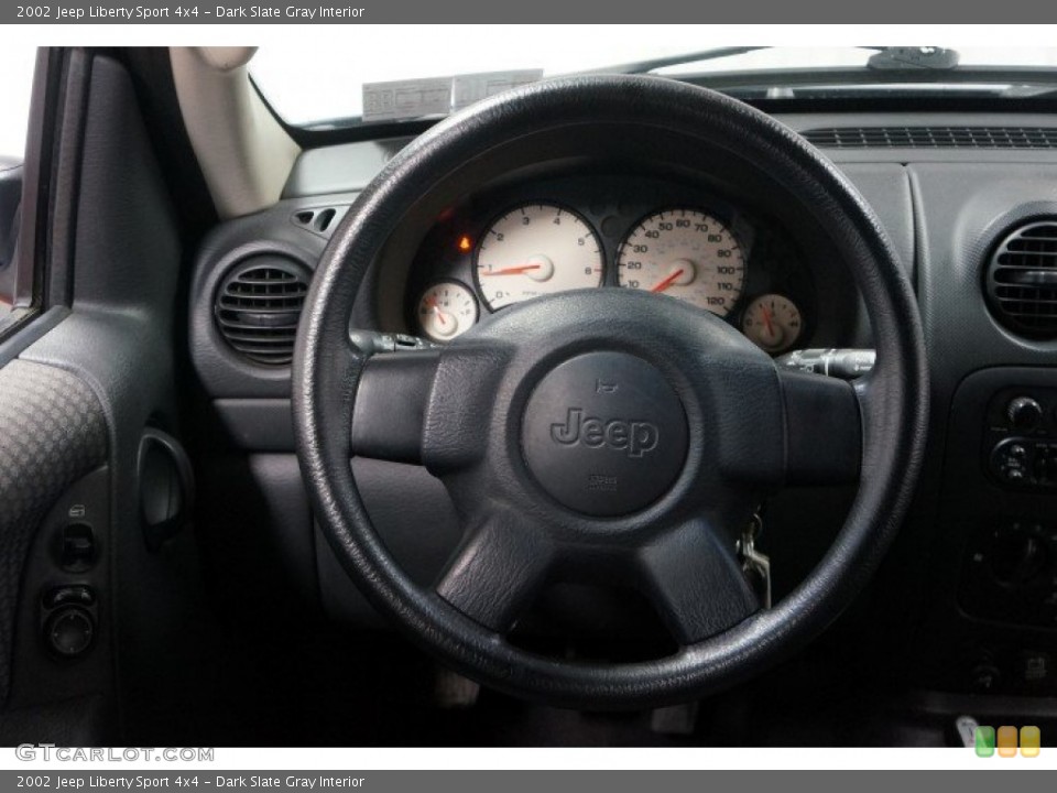 Dark Slate Gray Interior Steering Wheel for the 2002 Jeep Liberty Sport 4x4 #105169281
