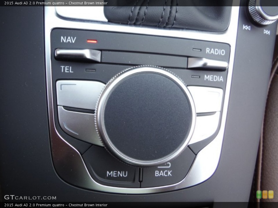 Chestnut Brown Interior Controls for the 2015 Audi A3 2.0 Premium quattro #105179420