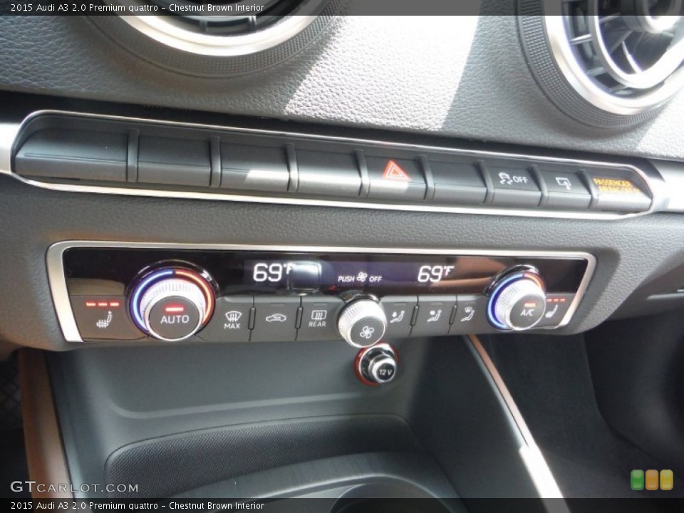 Chestnut Brown Interior Controls for the 2015 Audi A3 2.0 Premium quattro #105179438