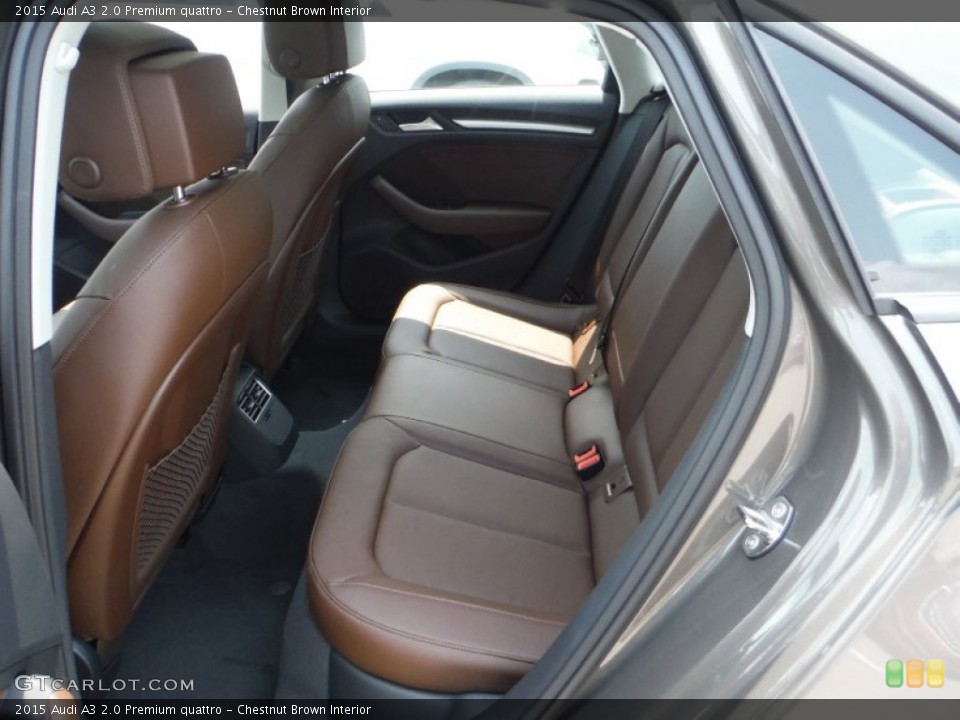 Chestnut Brown Interior Rear Seat for the 2015 Audi A3 2.0 Premium quattro #105179499