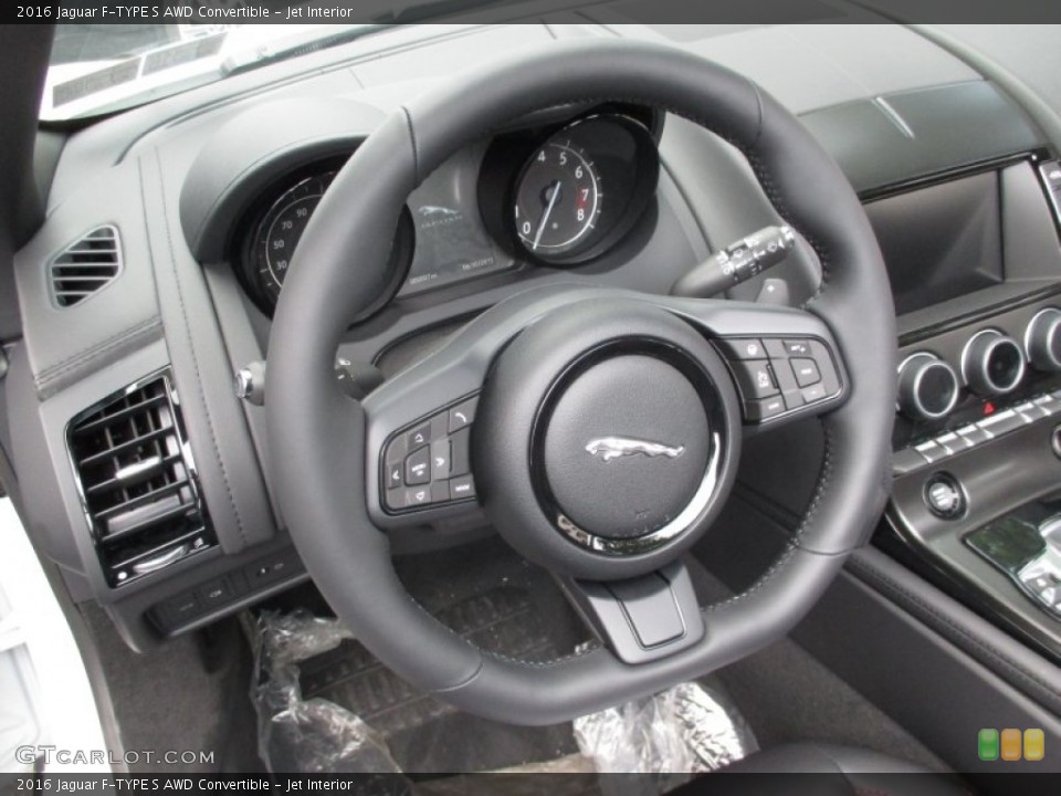 Jet Interior Steering Wheel for the 2016 Jaguar F-TYPE S AWD Convertible #105182624
