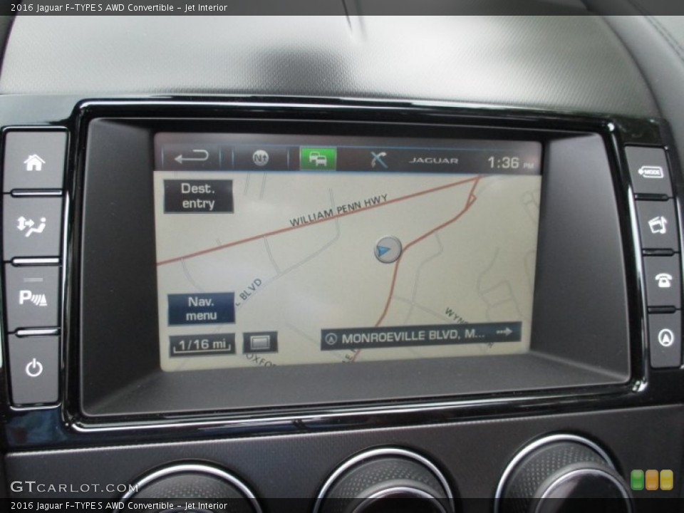 Jet Interior Navigation for the 2016 Jaguar F-TYPE S AWD Convertible #105182648
