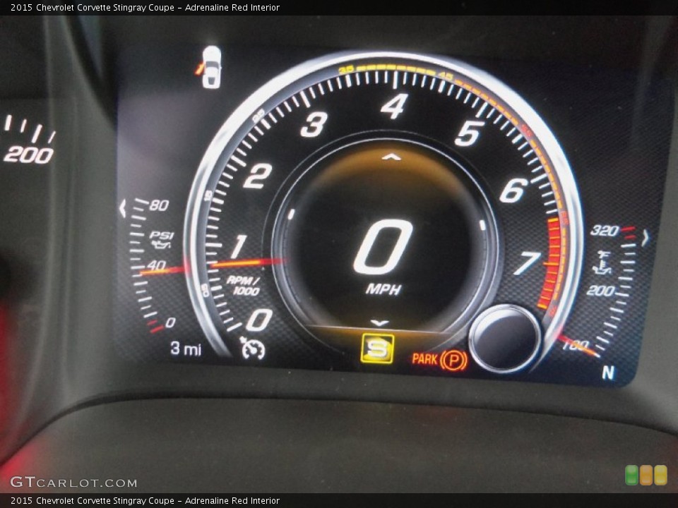 Adrenaline Red Interior Gauges for the 2015 Chevrolet Corvette Stingray Coupe #105184568