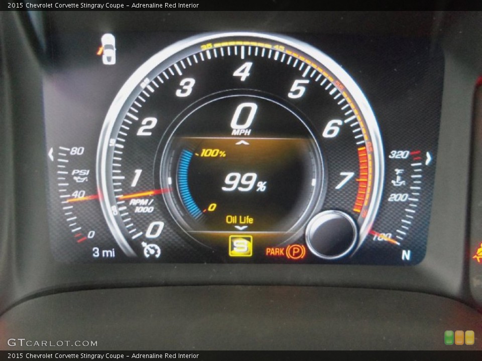 Adrenaline Red Interior Gauges for the 2015 Chevrolet Corvette Stingray Coupe #105184571