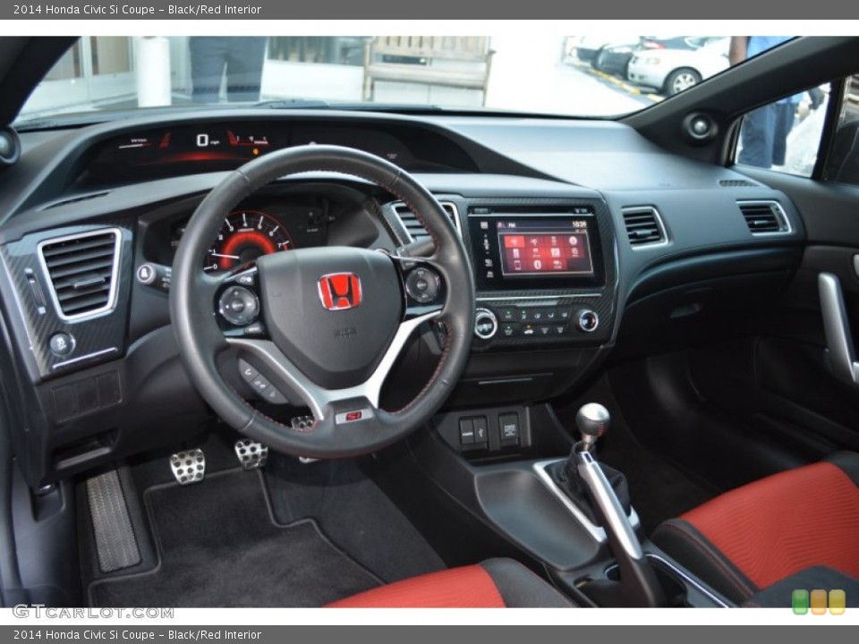 Black/Red Interior Prime Interior for the 2014 Honda Civic Si Coupe #105184589
