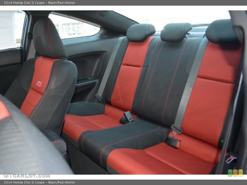 Black/Red Interior Rear Seat for the 2014 Honda Civic Si Coupe #105184610