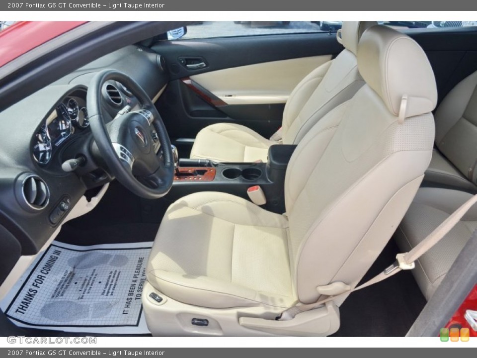 Light Taupe Interior Front Seat for the 2007 Pontiac G6 GT Convertible #105192716