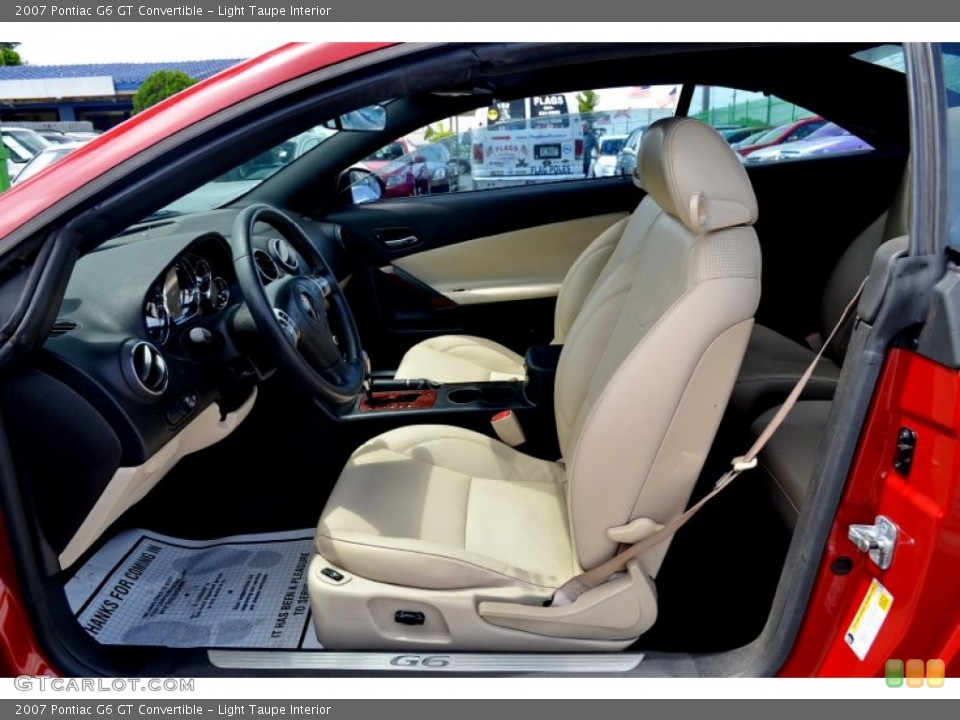 Light Taupe Interior Front Seat for the 2007 Pontiac G6 GT Convertible #105192728