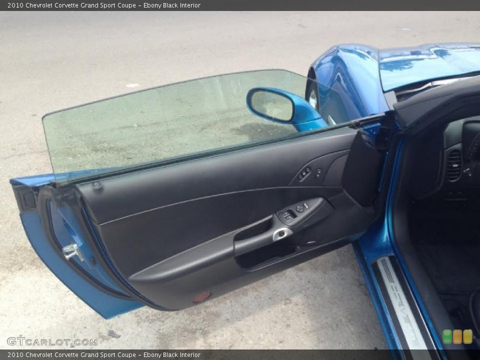 Ebony Black Interior Door Panel for the 2010 Chevrolet Corvette Grand Sport Coupe #105213428