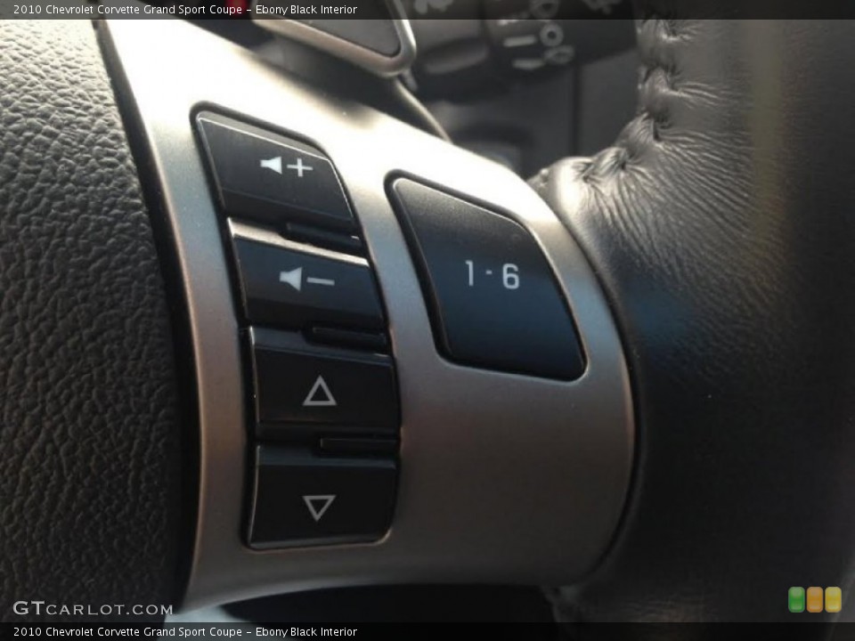 Ebony Black Interior Controls for the 2010 Chevrolet Corvette Grand Sport Coupe #105213509
