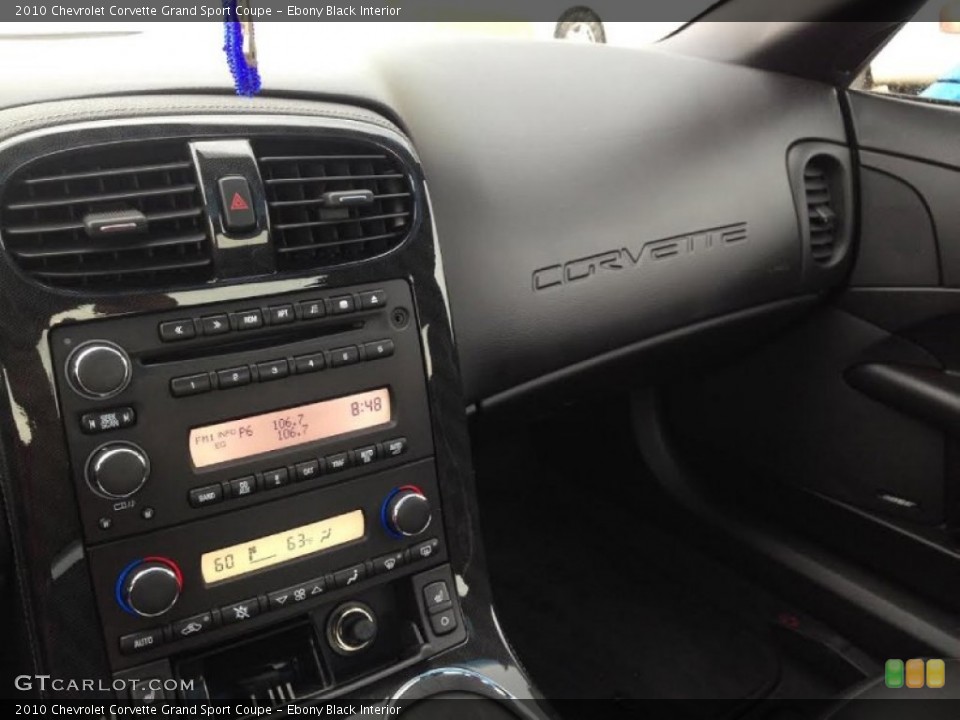 Ebony Black Interior Dashboard for the 2010 Chevrolet Corvette Grand Sport Coupe #105213605