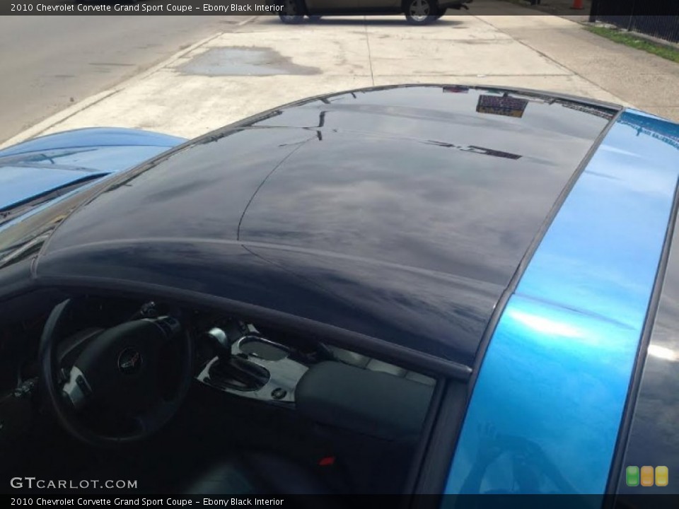 Ebony Black Interior Sunroof for the 2010 Chevrolet Corvette Grand Sport Coupe #105213757