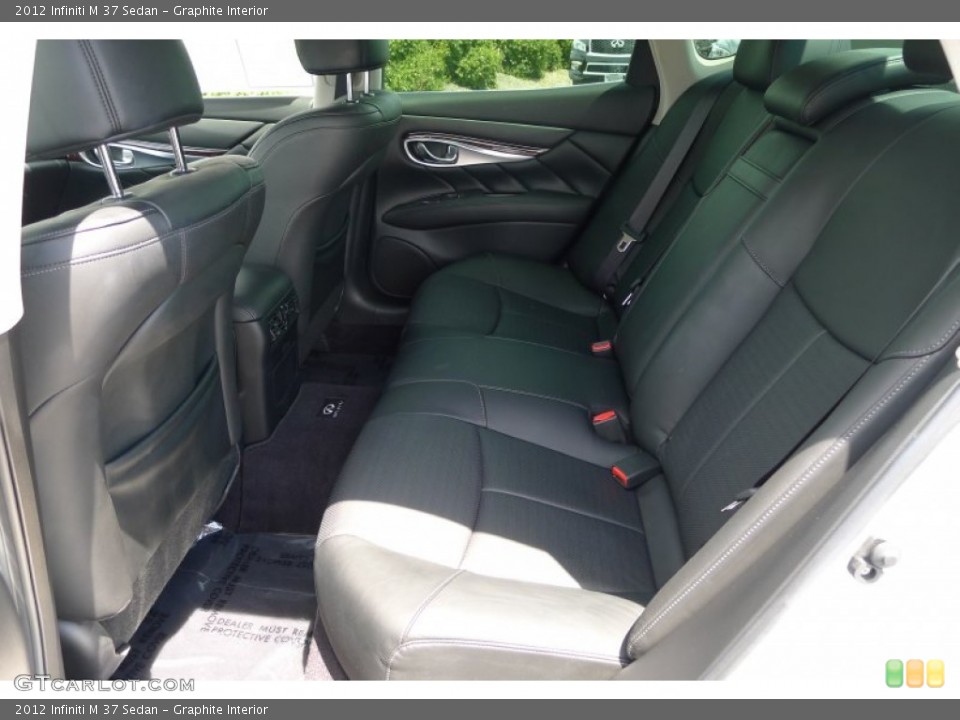 Graphite Interior Rear Seat for the 2012 Infiniti M 37 Sedan #105223754