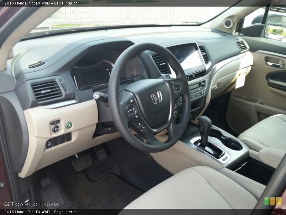 Beige Interior Prime Interior for the 2016 Honda Pilot EX AWD #105224234