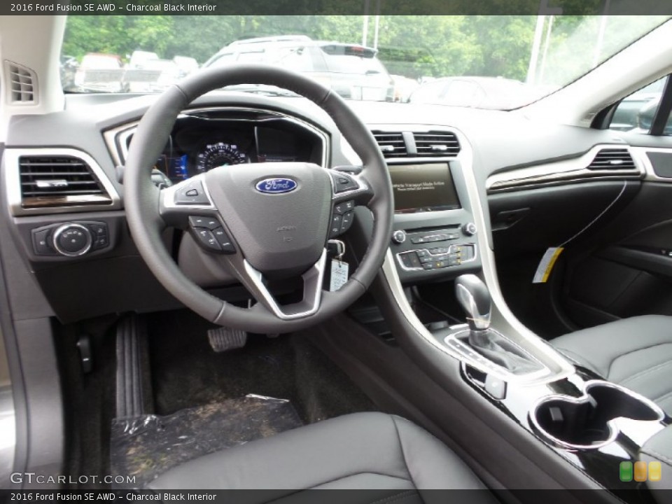 Charcoal Black Interior Prime Interior for the 2016 Ford Fusion SE AWD #105231941