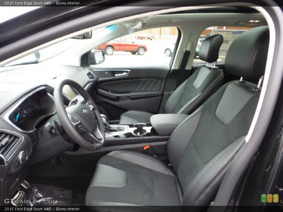 Ebony Interior Photo for the 2015 Ford Edge Sport AWD #105232511