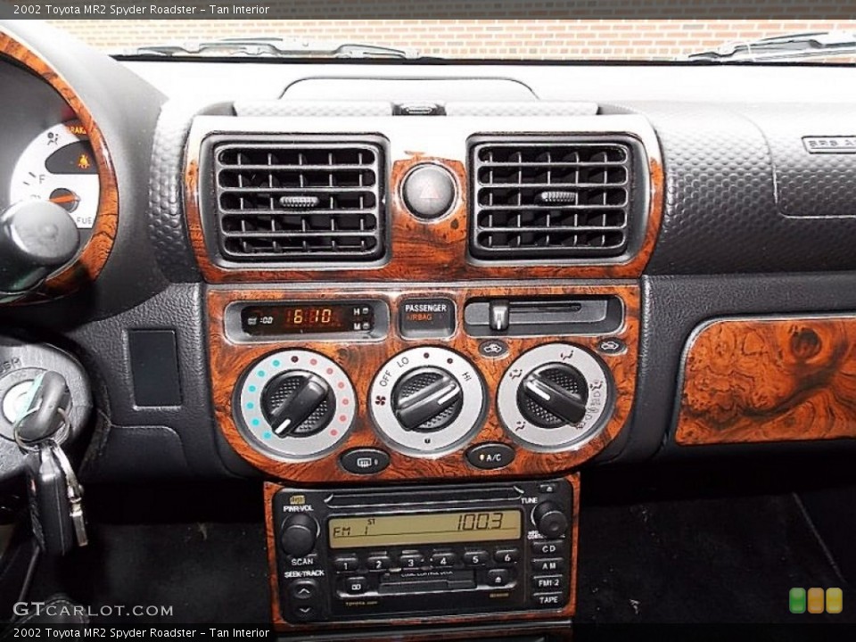 Tan Interior Controls for the 2002 Toyota MR2 Spyder Roadster #105239414