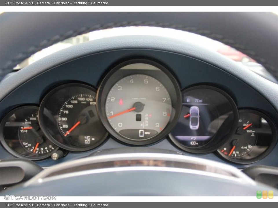 Yachting Blue Interior Gauges for the 2015 Porsche 911 Carrera S Cabriolet #105243704