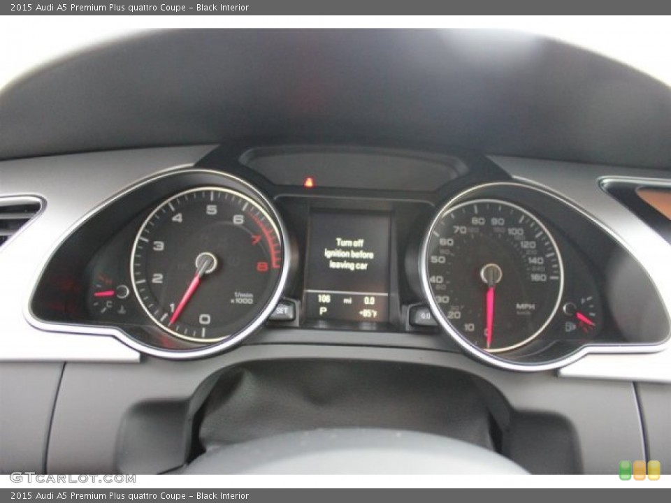 Black Interior Gauges for the 2015 Audi A5 Premium Plus quattro Coupe #105244913