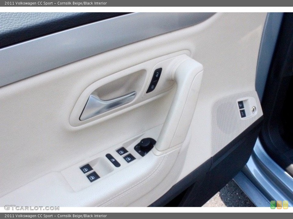Cornsilk Beige/Black Interior Controls for the 2011 Volkswagen CC Sport #105245201