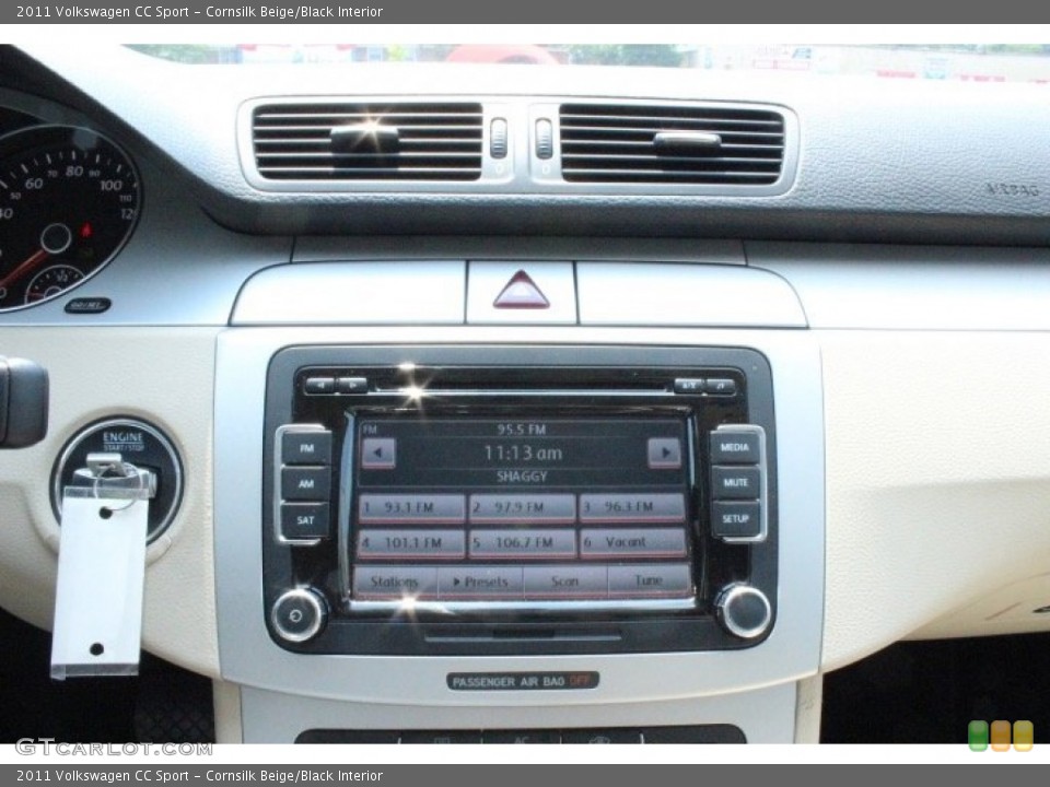 Cornsilk Beige/Black Interior Controls for the 2011 Volkswagen CC Sport #105245282