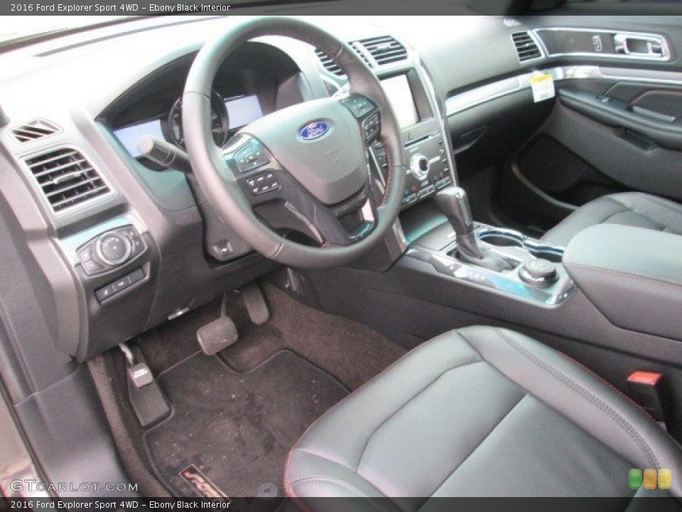 Ebony Black Interior Prime Interior for the 2016 Ford Explorer Sport 4WD #105253623