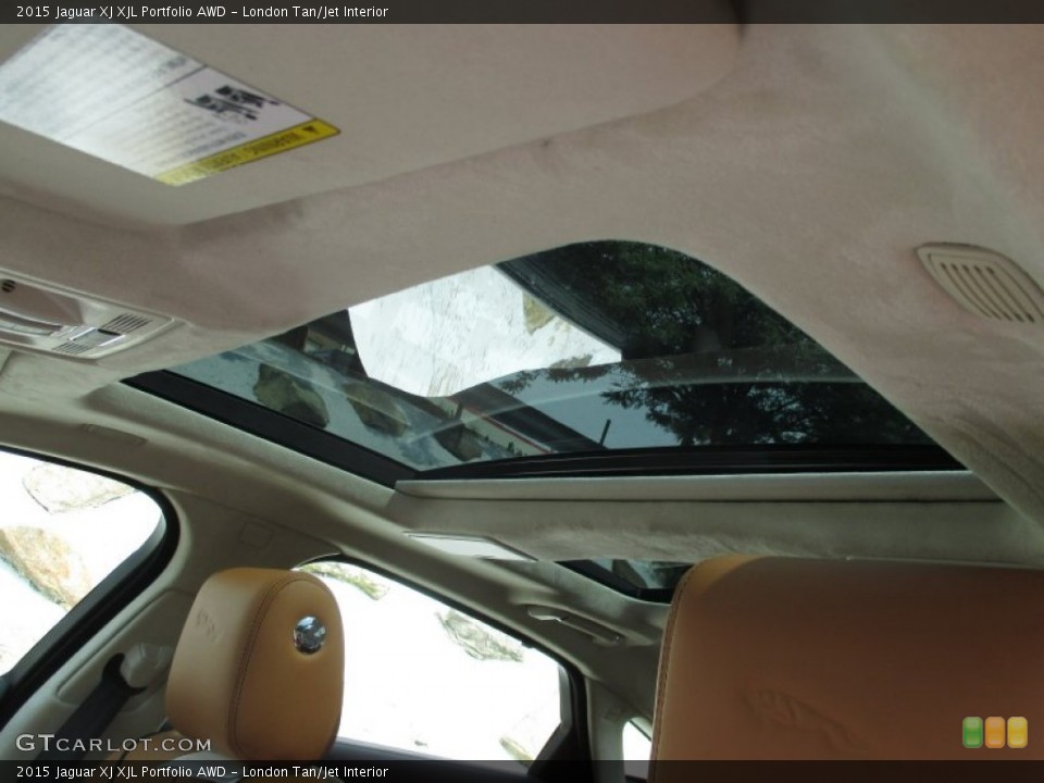 London Tan/Jet Interior Sunroof for the 2015 Jaguar XJ XJL Portfolio AWD #105256889