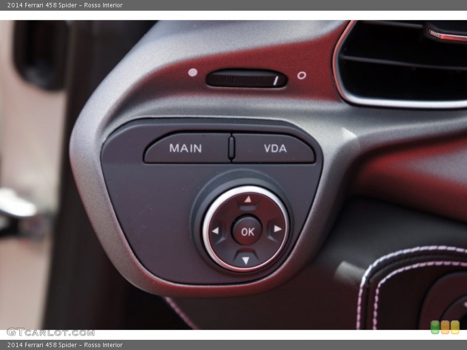 Rosso Interior Controls for the 2014 Ferrari 458 Spider #105261500