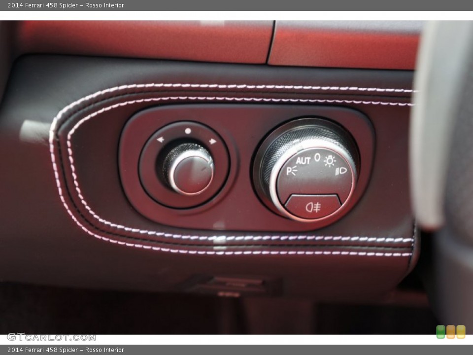 Rosso Interior Controls for the 2014 Ferrari 458 Spider #105261519