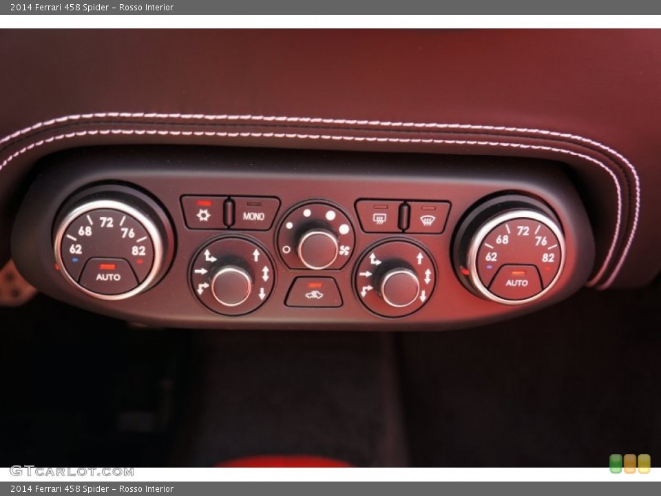 Rosso Interior Controls for the 2014 Ferrari 458 Spider #105261903