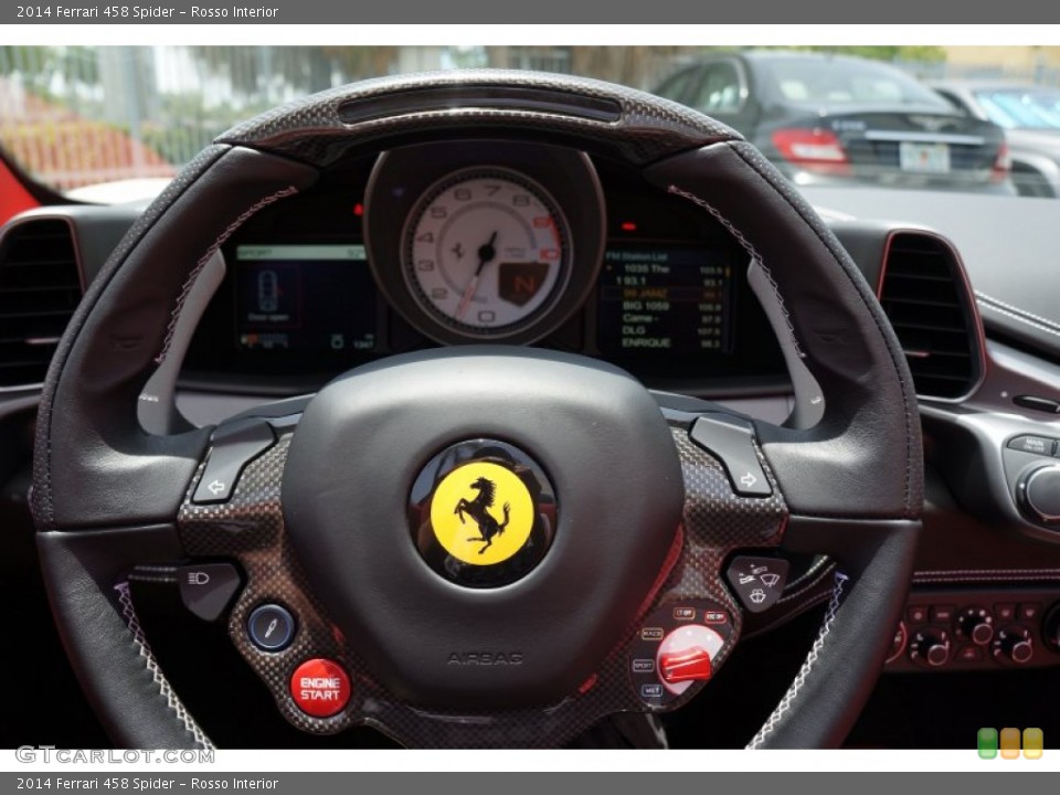 Rosso Interior Steering Wheel for the 2014 Ferrari 458 Spider #105262110