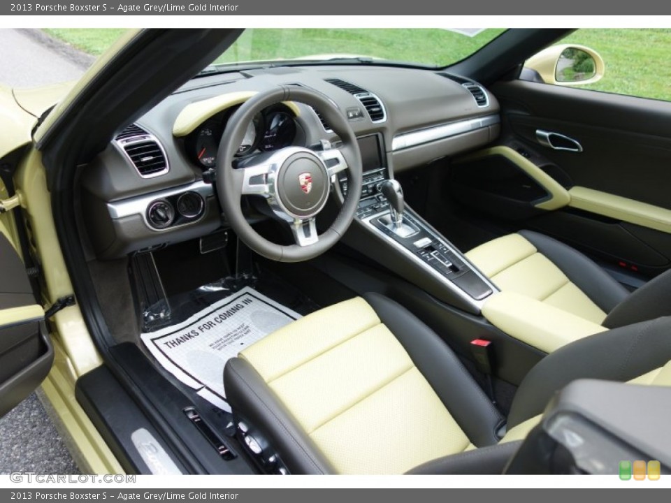 Agate Grey/Lime Gold Interior Photo for the 2013 Porsche Boxster S #105270304