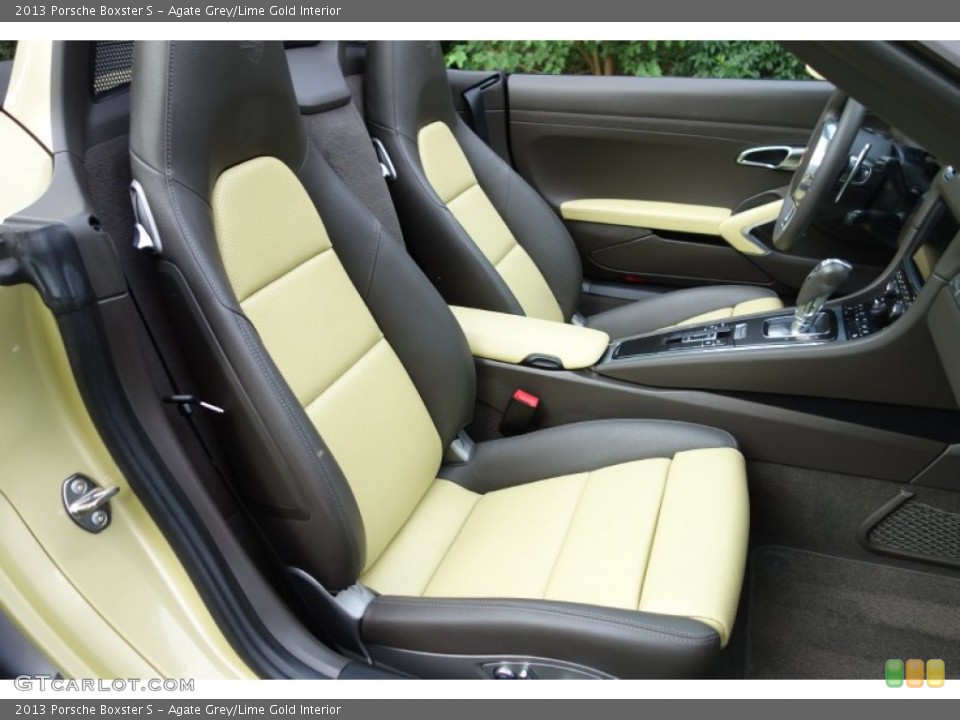 Agate Grey/Lime Gold Interior Front Seat for the 2013 Porsche Boxster S #105270390