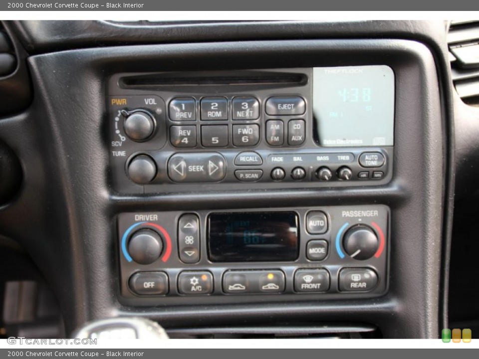 Black Interior Controls for the 2000 Chevrolet Corvette Coupe #105288269