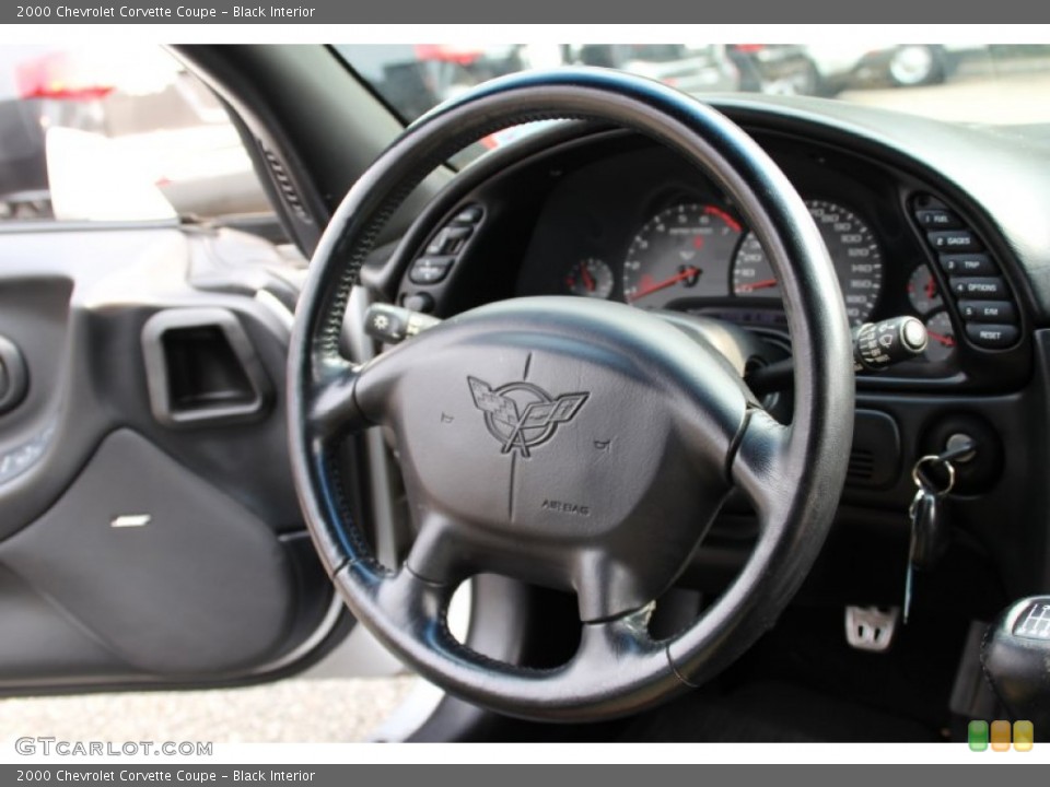 Black Interior Steering Wheel for the 2000 Chevrolet Corvette Coupe #105288314