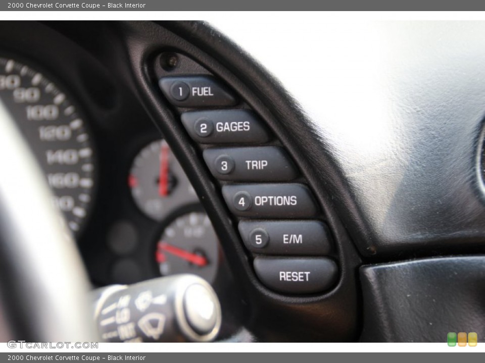 Black Interior Controls for the 2000 Chevrolet Corvette Coupe #105288333