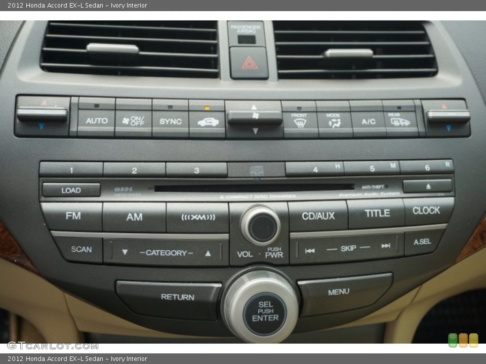Ivory Interior Controls for the 2012 Honda Accord EX-L Sedan #105302447