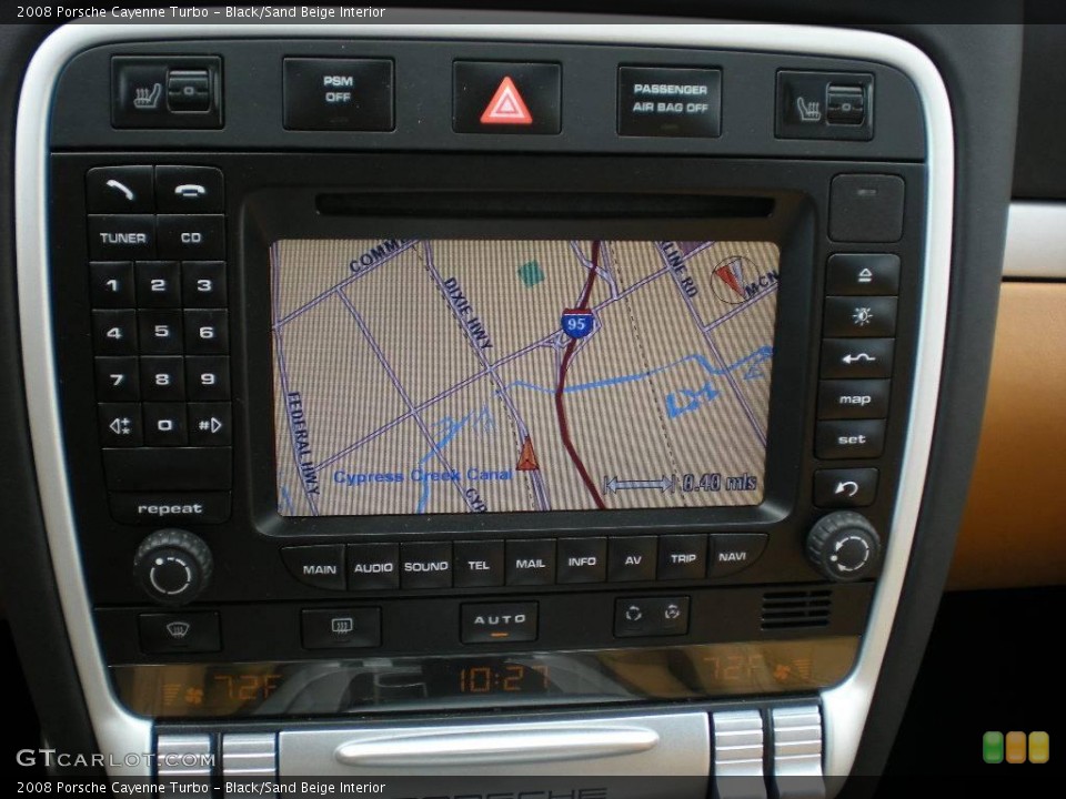 Black/Sand Beige Interior Navigation for the 2008 Porsche Cayenne Turbo #10531895