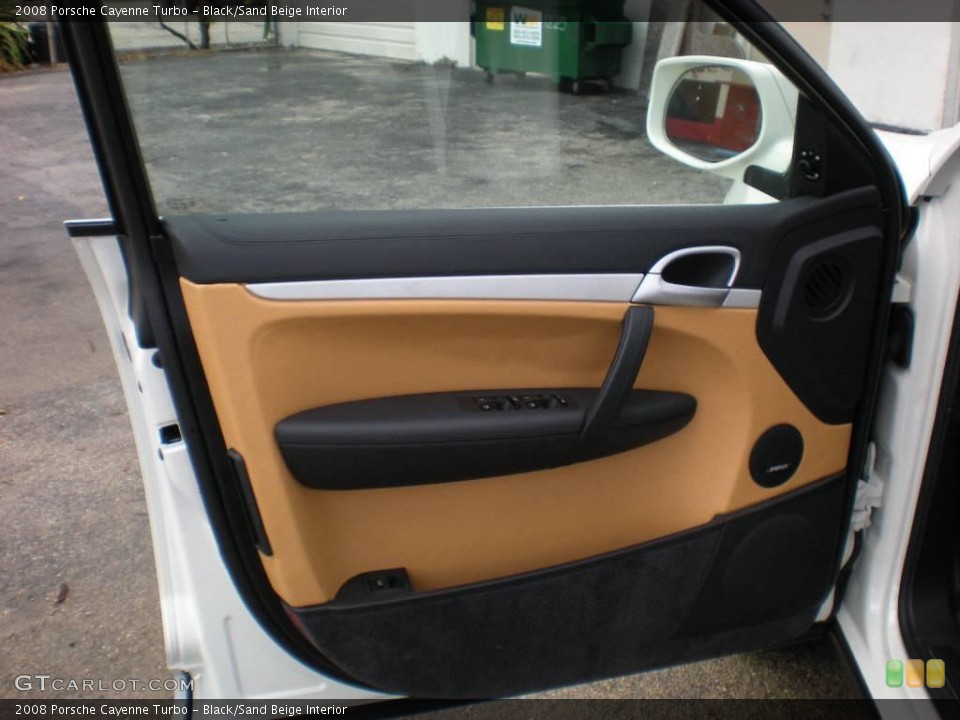 Black/Sand Beige Interior Door Panel for the 2008 Porsche Cayenne Turbo #10532000