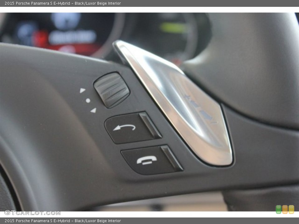 Black/Luxor Beige Interior Controls for the 2015 Porsche Panamera S E-Hybrid #105322670