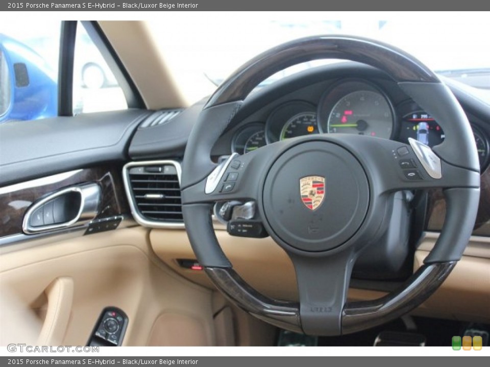 Black/Luxor Beige Interior Steering Wheel for the 2015 Porsche Panamera S E-Hybrid #105322733