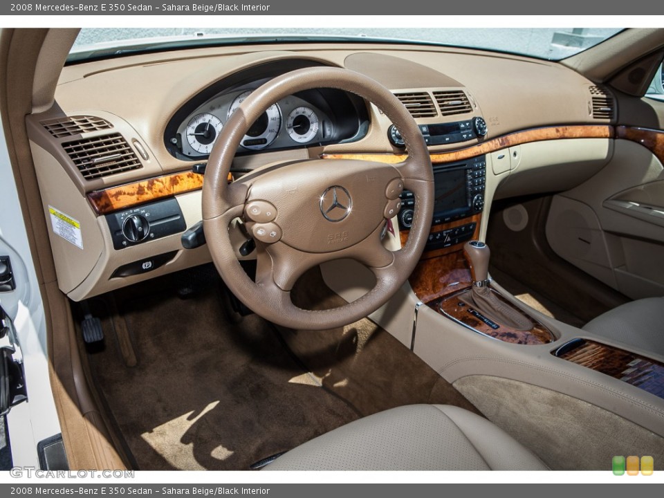 Sahara Beige/Black Interior Photo for the 2008 Mercedes-Benz E 350 Sedan #105329327