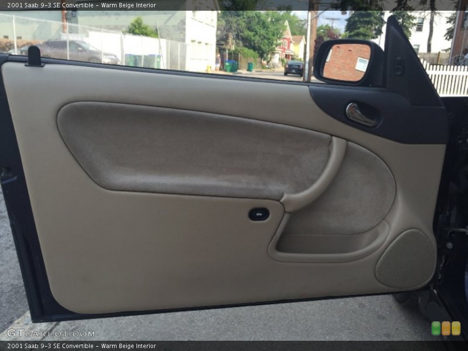 Warm Beige Interior Door Panel for the 2001 Saab 9-3 SE Convertible #105337020