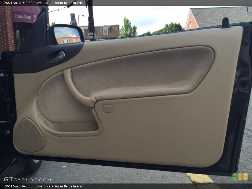 Warm Beige Interior Door Panel for the 2001 Saab 9-3 SE Convertible #105337038