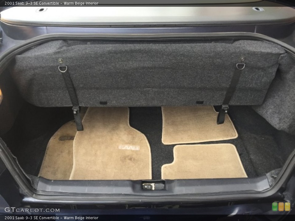 Warm Beige Interior Trunk for the 2001 Saab 9-3 SE Convertible #105337194
