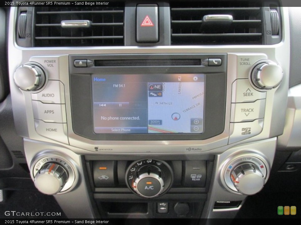 Sand Beige Interior Navigation for the 2015 Toyota 4Runner SR5 Premium #105337693